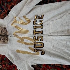 JUSTICE hoodie, zip up